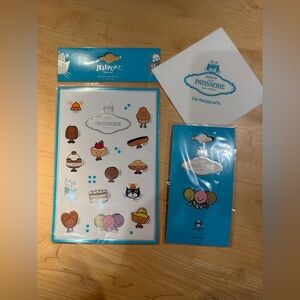 Jellycat Patisserie Pin Sticker Sheet and Napkin